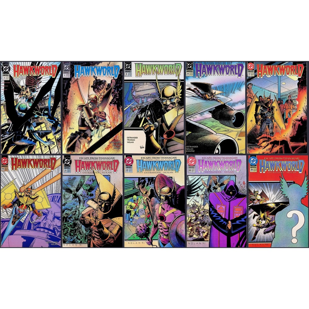 Hawkworld 10x Comic Lot #3 4 6 11 17 19 21 22 24 25 DC 1990 Ostrander Nolan